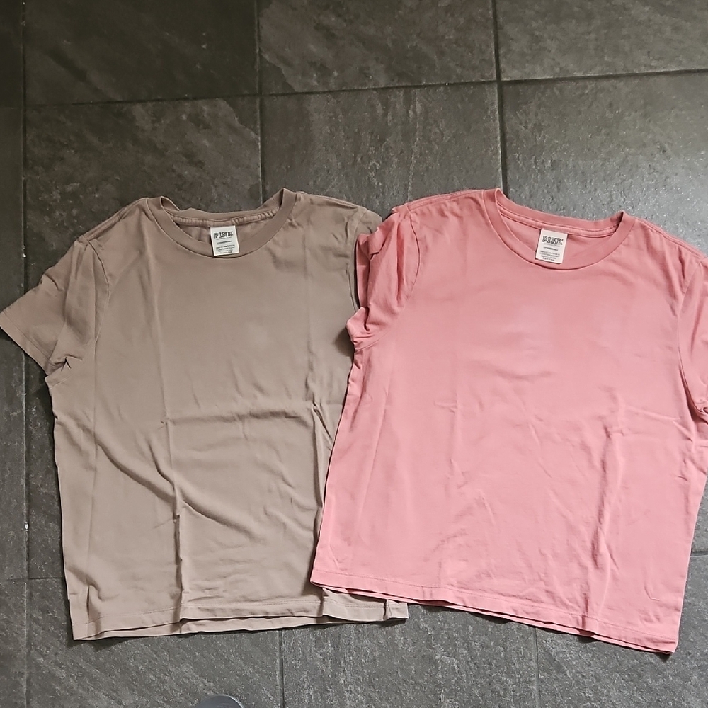 2 Pink Cropped Tees